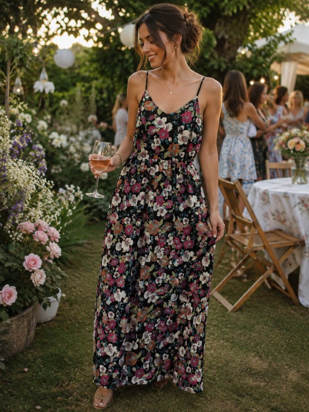 Floral Tea/Garden Party Romantic Feminine Wedding Boutique Maxi Summer Dress
